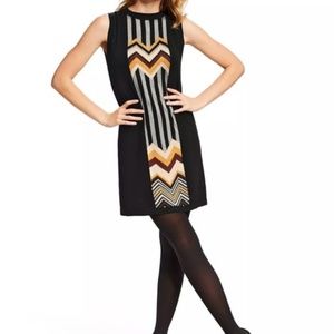 Missoni For Target 20th Anniversary Black Chevron Print Black Knit Dress S